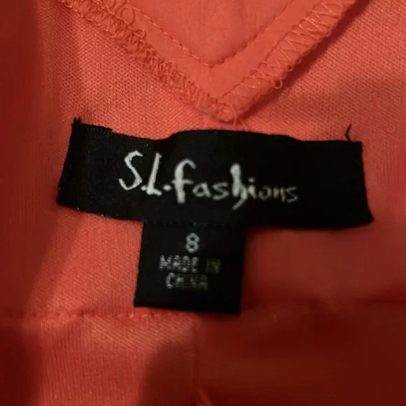 SL Fashions Tiered Dress in Tangerine, Size 8 SL Fashions Tiered Dress in Tangerine, Size 8